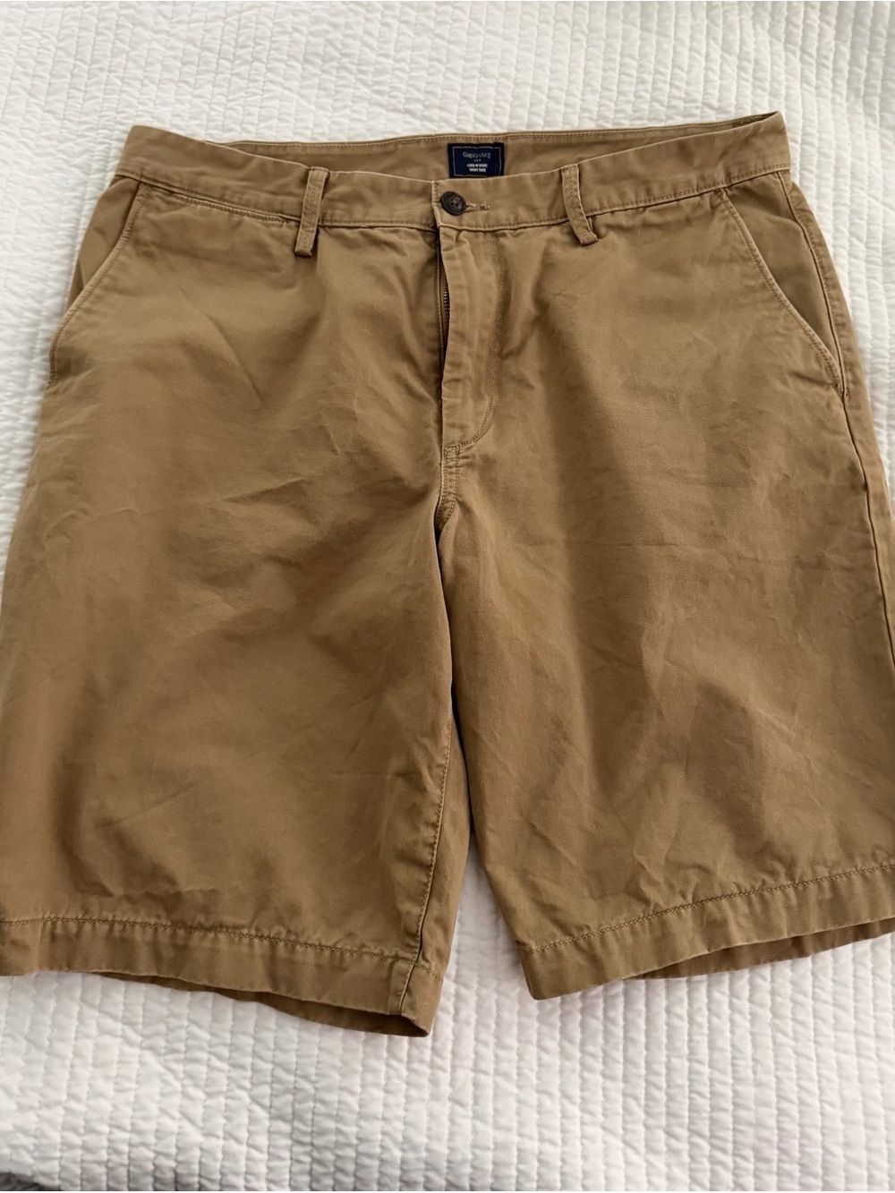 GAP Men's Tan Flat-Front Shorts